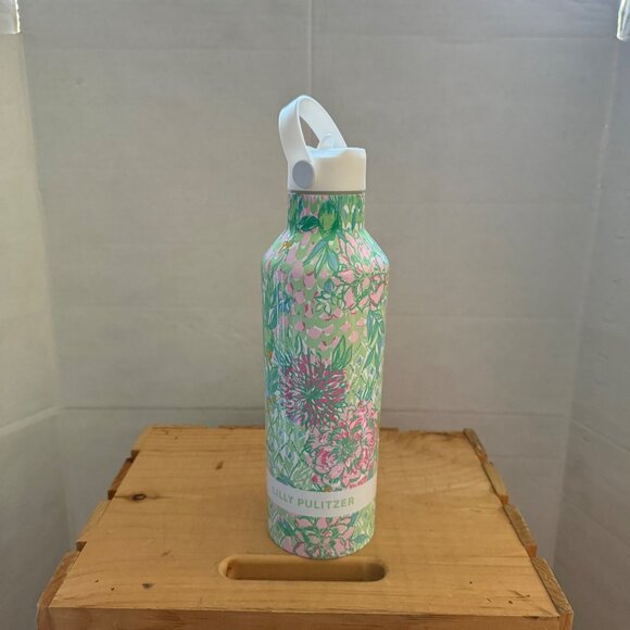 Lilly Pulitzer 25oz Fauna Green Floral Insulated Stainless Steel Water Bottle - Picture 5 of 13